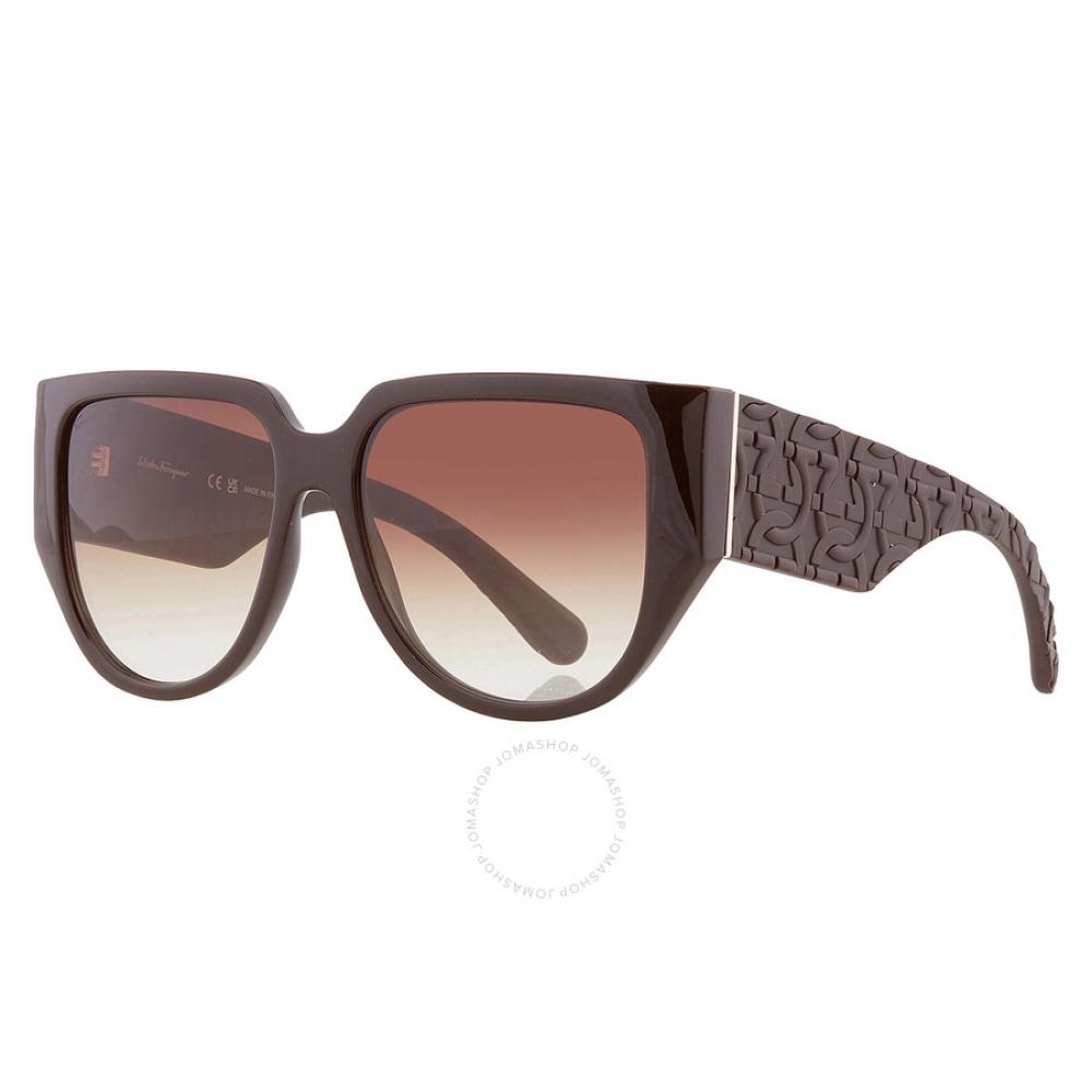 サングラス FERRAGAMO Woman Sunglasses Brown SF1085S DARK Salvatore Ferragamo SF1085S 011 Sunglasses Women's Black
