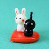 Four Cart Cute Handmade Glass Lovely Rabbit