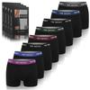 Men’s Boxer Briefs 8-Pack, High Cotton Content, Breathable Underwear with Assorted Colour Waistbands