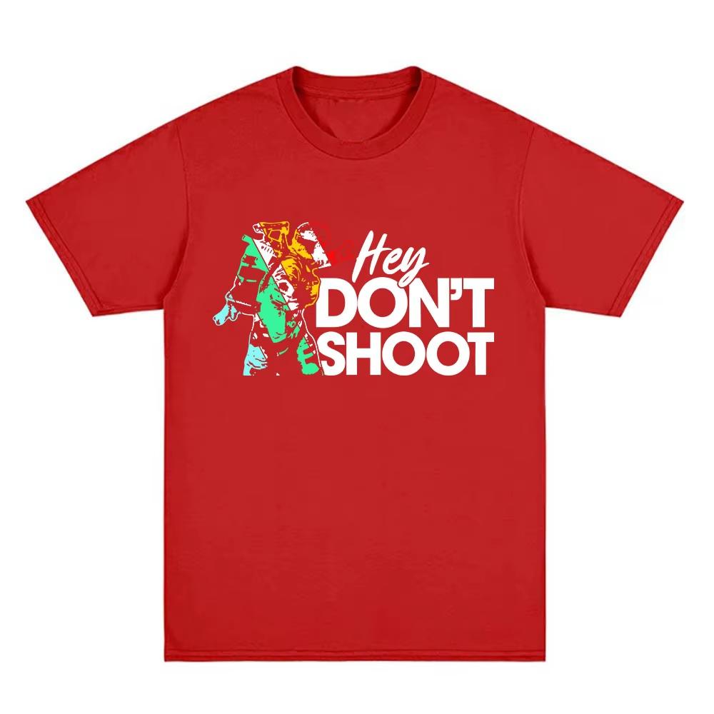 Don Shoot Game Arc Raiders T-Shirt Unisex Streetstyle Hip-Hop Reine Baumwolle Kurzarm Herren Hochwertige Streetwear T-Shirt