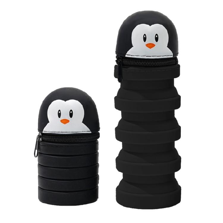 2 Pezzi Astuccio per Matite Cartoon Astuccio Telescopico con Cerniera Custodie in Silicone per Penne Astuccio per Matite Borsa per Cancelleria per Studente