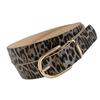 Y2K Leopard Pattern PU Leather Belt Adjustable Waistband Pin Buckle Waist Strap For Women Jeans Pants Fashion Accessory