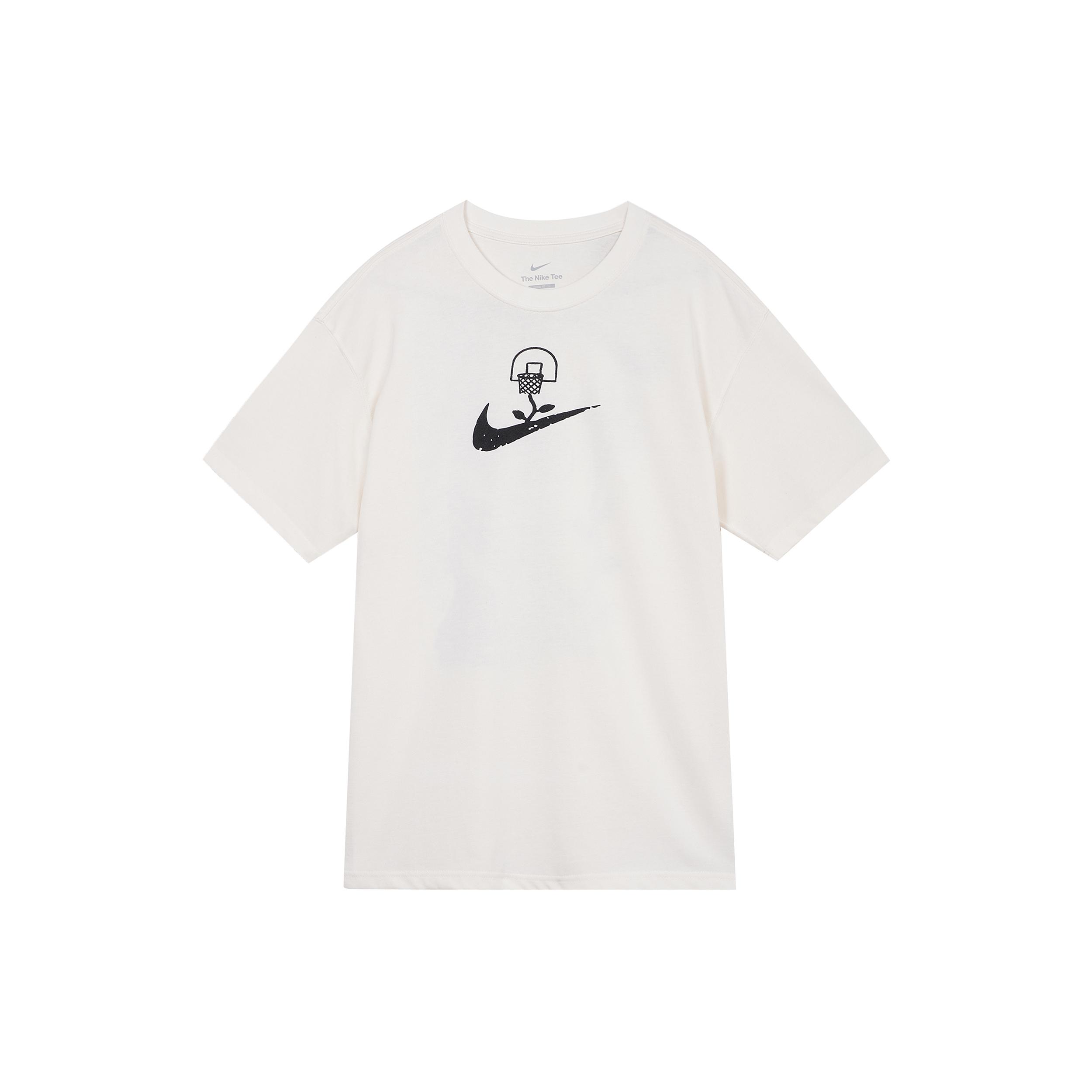 

New Nike Logo Printing Pattern Pullover Casual Short Sleeve T Shirt White DX3328-905 XXL
