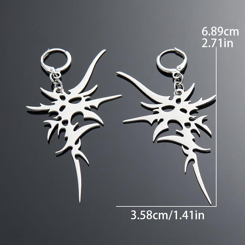 Grunge Accessories Thorns Letter Earrings Punk Charm Drop Earring For Women Irregular Earring  Korean Fashion Jewelry Aesthetic