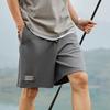 Li Ning CF Series Solid Color Mid Waist Loose Straight Casual Shorts Men shorts Lead-Gray AKSU917-2