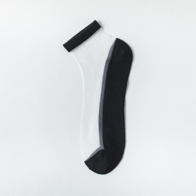 

Men s Summer Thin Trend with Shallow Mouth Ice Silk Deodorant Socks 1 pair чорний