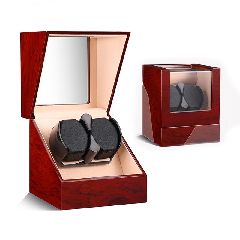 Watch Winder Box for Automatic Watches Mechanics Watch Box Automatic Winder Use USB Cable / with Battery Option Wooden Box