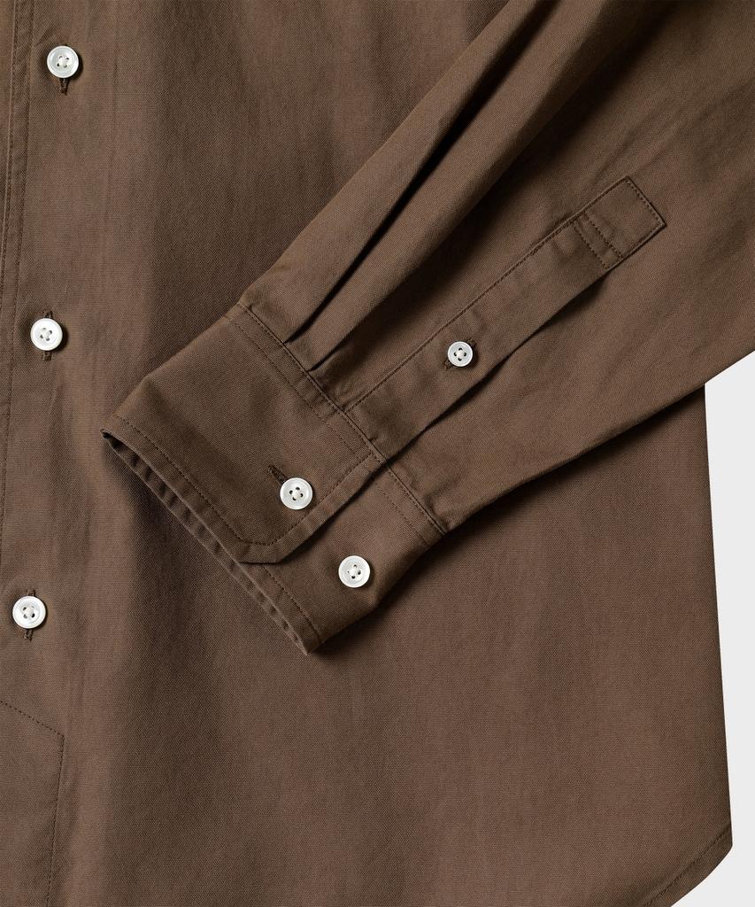 TAILDERN Miles Cotton Button Down Shirts Brown