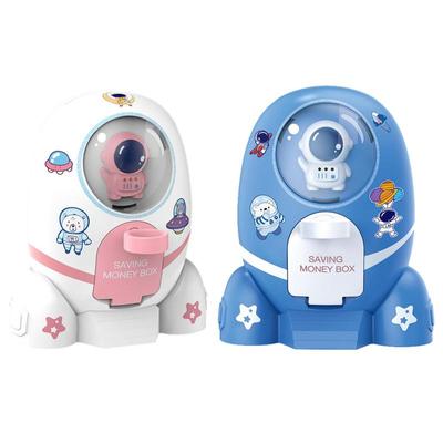 Rocket Astronaut Money Banking Toys Saving Box Kids Piggy Coin Bank Home Decor Children Pretend Play Baby Gifts Room Ornaments