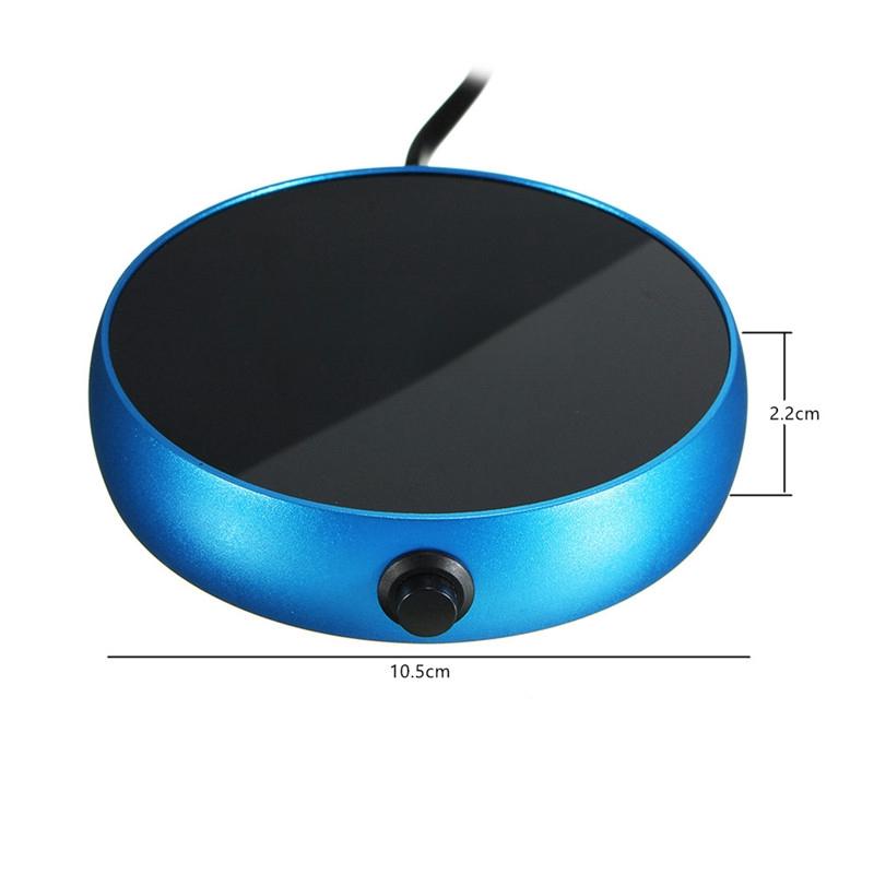 5 Colors Electric Heating Coasters Water Heater Portable Desktop Coffee Milk Tea Warmer Heater Cup Mug Warming Trays 220V-250V