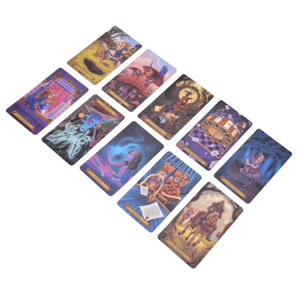 78 cartes de tarot du pays des merveilles, outil de divination, papier couché, jeu de société anglais pour débutants