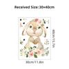 Cartoon Niedlicher Hase Blume Tier Wandaufkleber Abnehmbar für Schlafzimmer Wohnzimmer Kinderzimmer Hintergrund Dekoration Wandtattoos