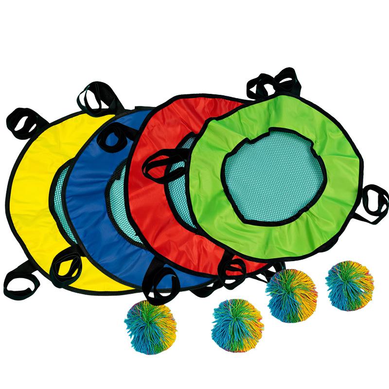 Children Outdoor Throw Toss Ball Toys Parent-child Interactive Sensory Play Double Throw Catch Elastic Ball Kid Motion Gift