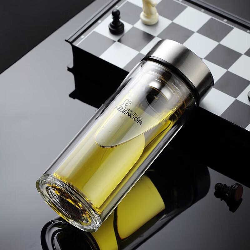 Heenoor XN-9301 Double-Layer Glass Tea Infuser Mug