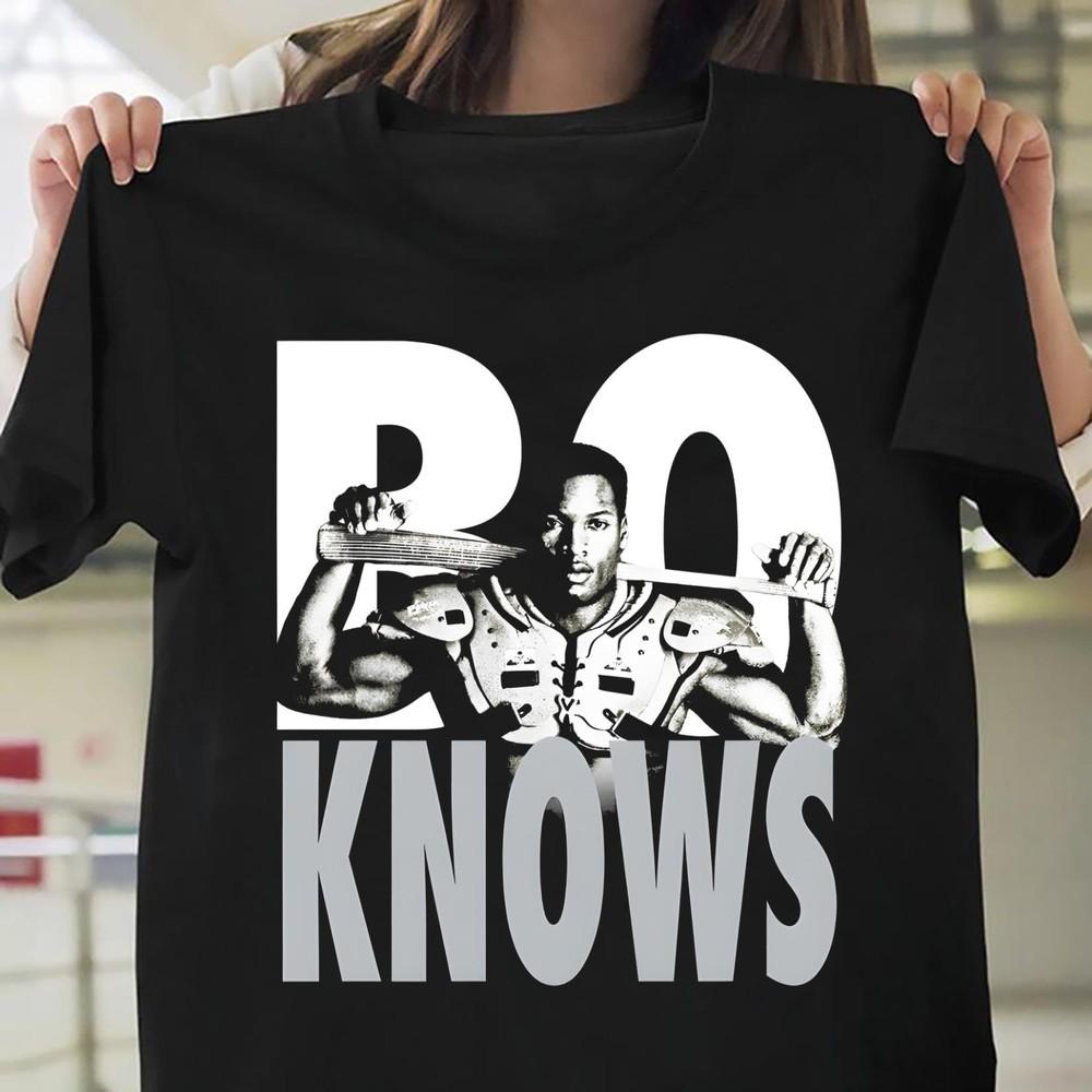 Bo Jackson Bo Knows Raiders Graphic Print Unisex Shirt S-3XL Q1747 Unisex T-Shirt XXL