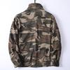 Herren Grün Camouflage Retro Jacke mit Reißverschluss - Lockerer Schnitt, Ideal für Frühling & Herbst