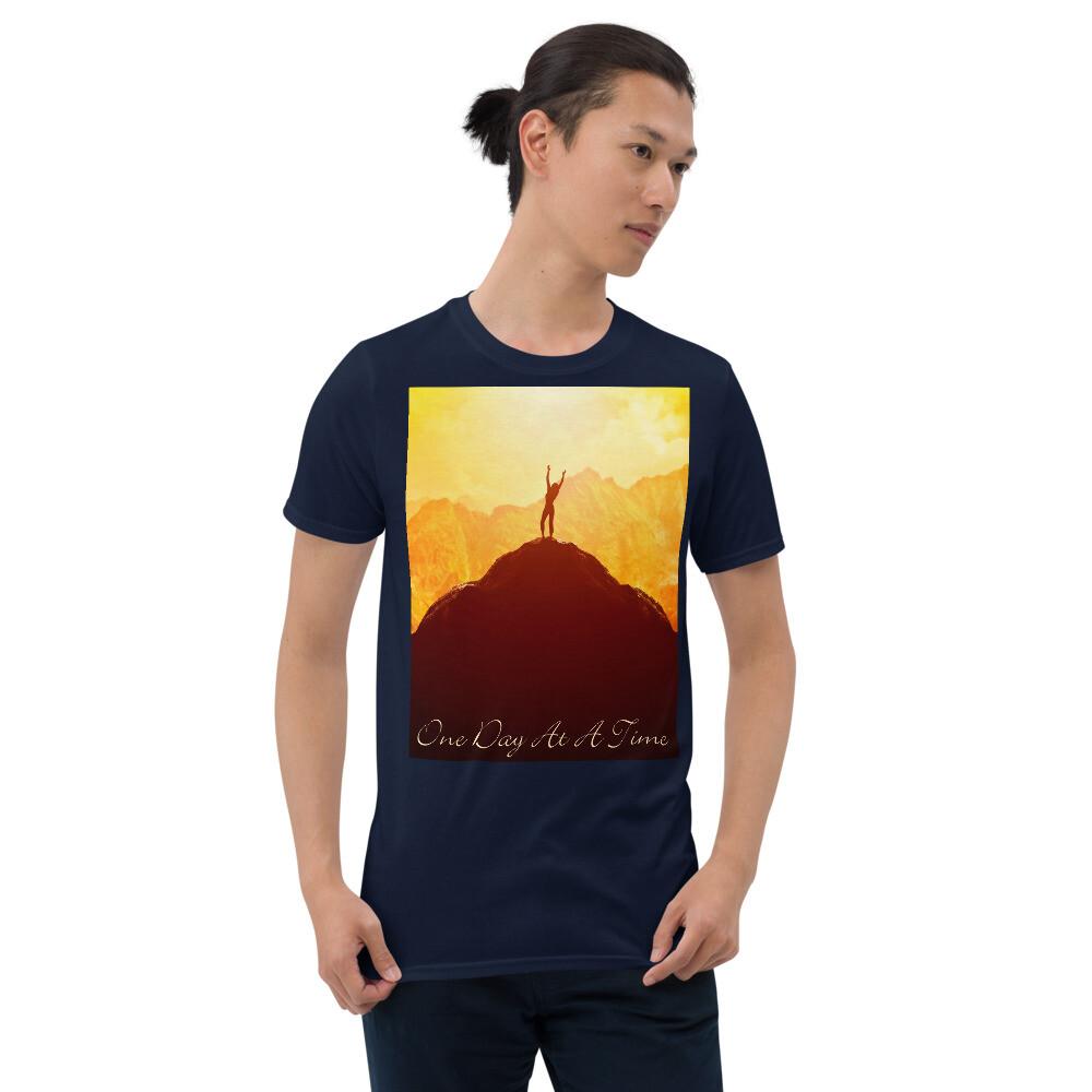

One Day At A Time AA Sober Sunrise TShirt NA Pray Unisex T-Shirt XXXL