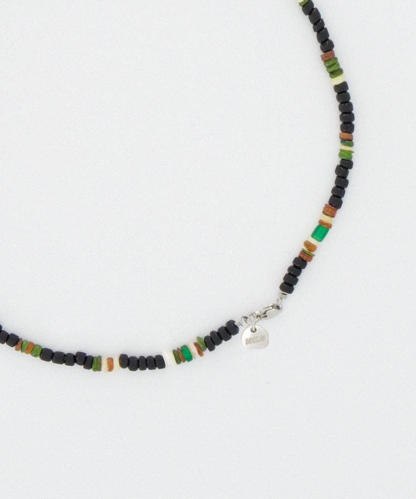 Douhab Pebble – Moss Necklace / Black