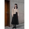 Lu Xiangnan Xixi Girl Black A-Line Midi Skirt