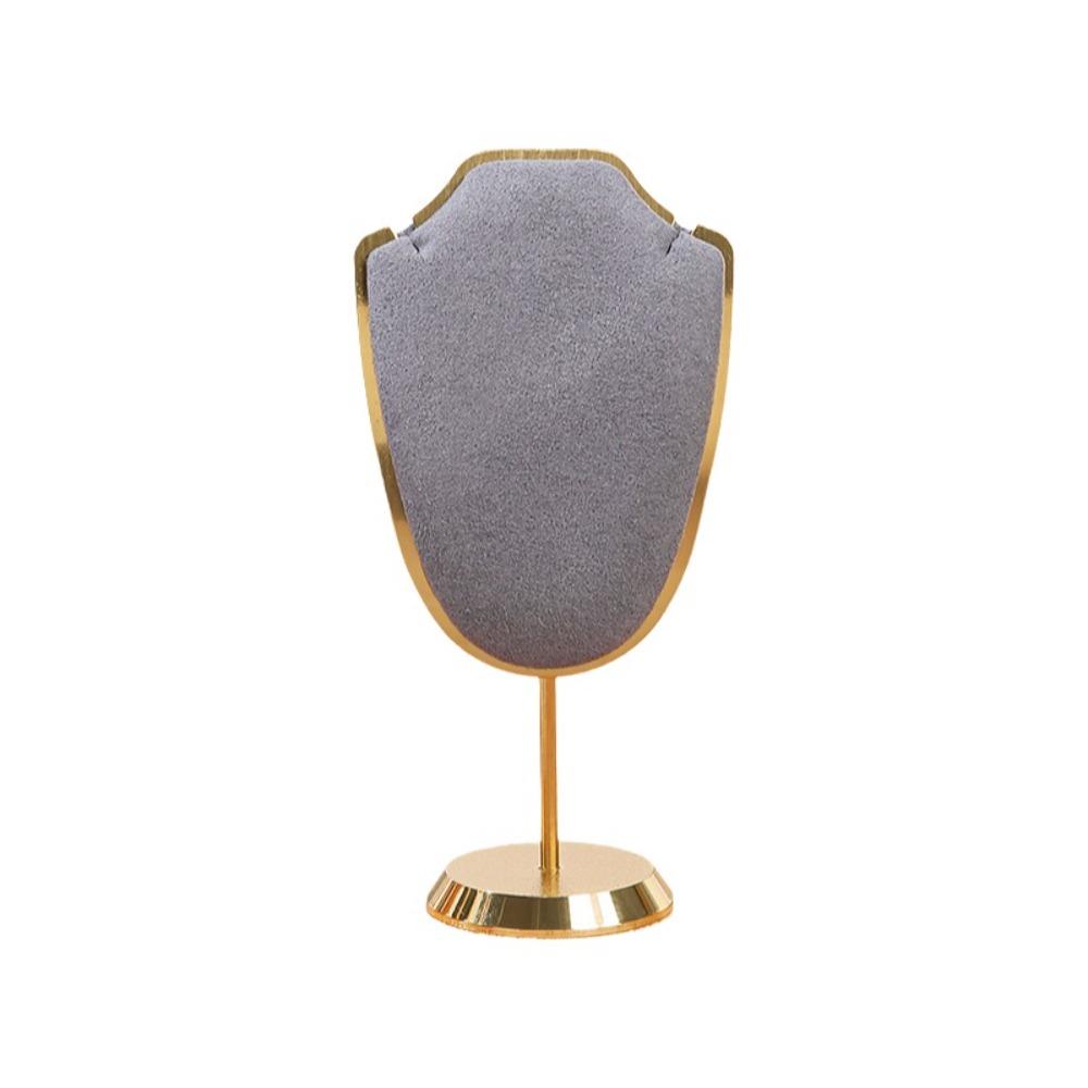 Metal Base Mini Jewelry Display Stand Velvet Jewelry Storage Display Rack  Counter Display S
