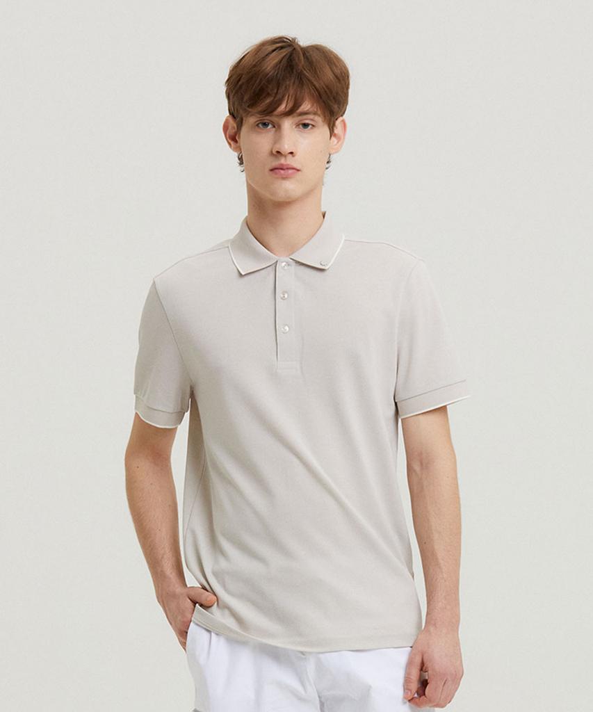 AVEN Paper Light Polo Shirt Beige