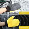 Double-Sided Microfiber Car Wash Mitt, Soft Plush Car Cleaning Glove for Scratch-Free Washing & Detailing