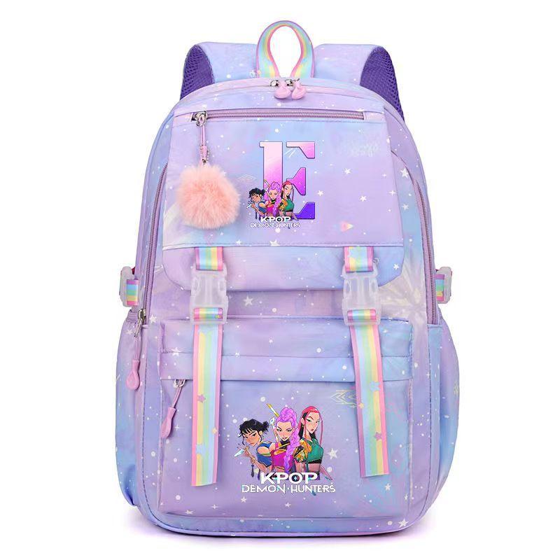 Witch Hunters Kpopdemonhunters Alphabet Backpack Versatile Large Capacity School Bag