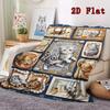 Cat Frames Collection 2D Flat Pattern Flannel Blanket, High Quality All Seasons, Home Decor, Warmth and Comfort, Perfect for Christmas Gifts.