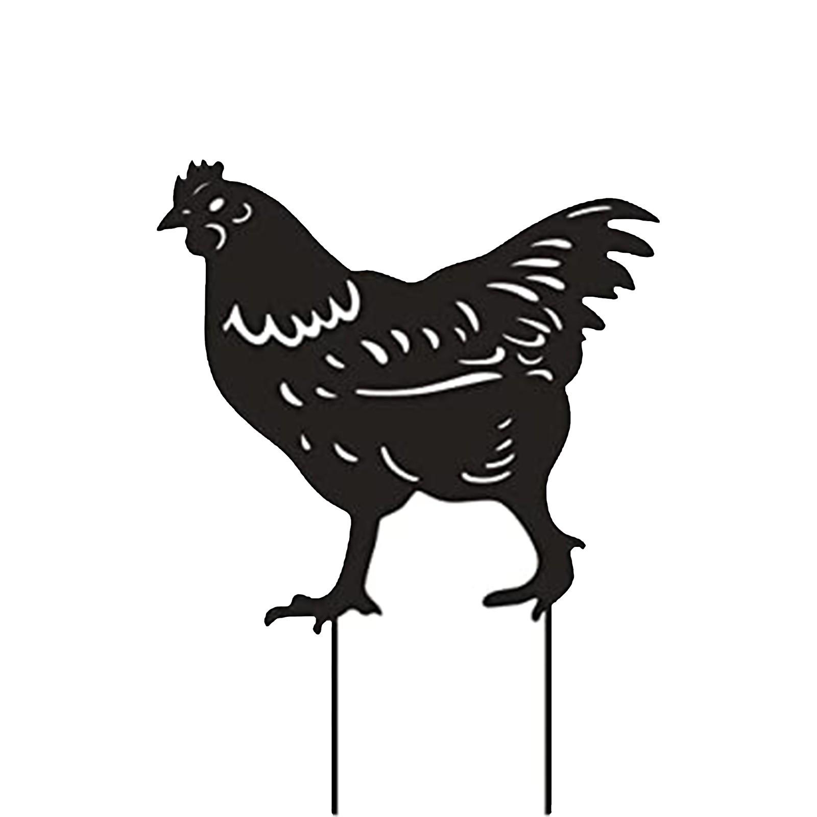 

Beautydaffy металлический куриный сад золотой плагин садовый арт садовый орнамент полый силуэт животного орнамент One Size тёмно-синий