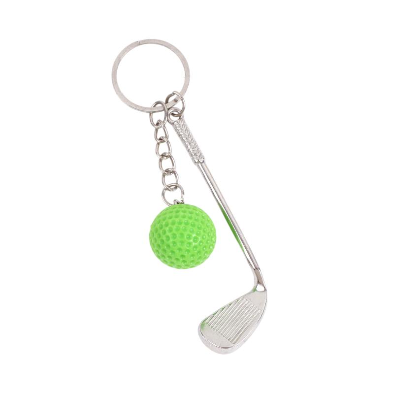 Simulation Mini Golf Ball Keychain Creative Metal Keyring Car Key Holder Bag Pendant Hanging Decoration Couple Gifts