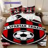 FC Spartak Trnava - sada povlečení, prošívaná deka, povlak na polštář, bytová dekorace, dárek k narozeninám (1 * povlak na peřinu + 2 * povlak na polštář, bez jádra)