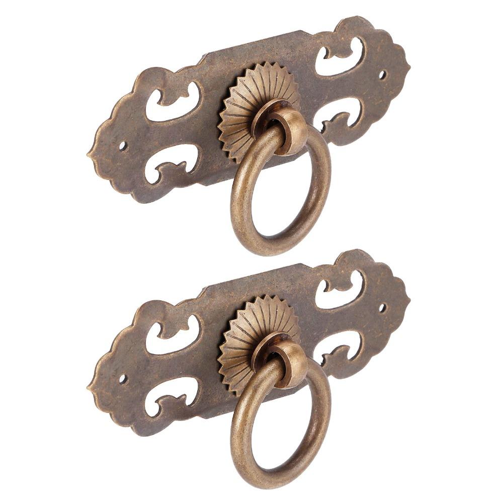 2pcs Durable Cabinet Door Handle With Screws Antique Pull Handle Drawer Pull Handle Wardrobes