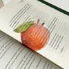 Marque-page en acrylique en forme de fruit Pomme Raisin Simulation Marque-page de lecture transparent Papeterie d'apprentissage Jouet pour enfants Cadeau