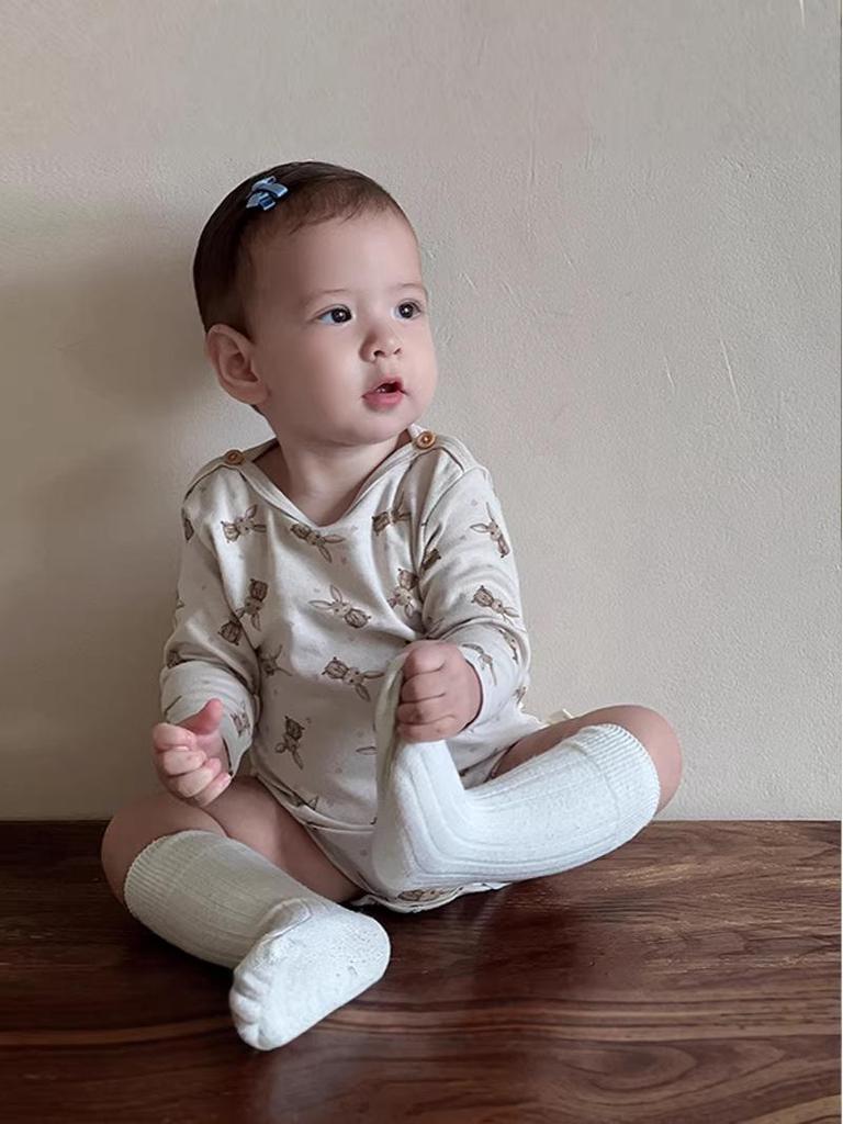 BabyClothes Unisex A-Category Cotton Infant Bodysuit Set – 3-Piece Seasonable, Cute Cartoon Pattern Diaper Cover