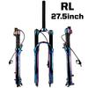 PASAK Aluminum Alloy MTB Bicycle Fork Supension Air 26/27.5/29er Inch Mountain Bike 32RL100mm Fork For A Bicycle Colour Plating