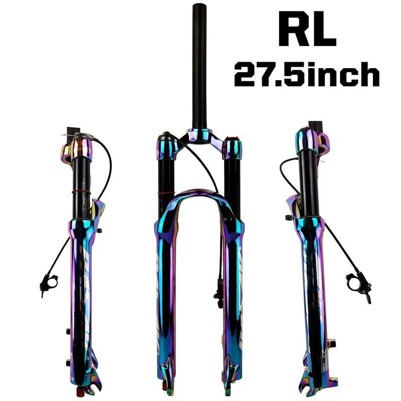 PASAK Aluminum Alloy MTB Bicycle Fork Supension Air 26/27.5/29er Inch Mountain Bike 32RL100mm Fork For A Bicycle Colour Plating