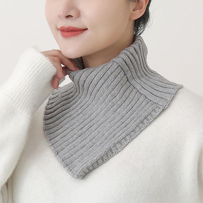 Perfect Match Detachable Knitted Turtleneck Fake Collar For Women Neck Warmer Autumn Winter Warm Cover Head Neck Knitting False Collar