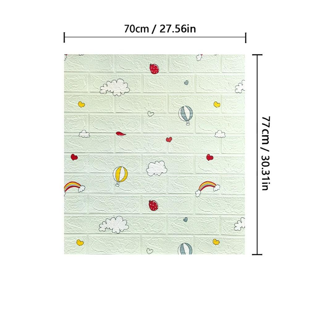 Cărămidă de Spumă Tridimensională Impermeabilă și Rezistentă la Umiditate, Autocolant de Fundal pentru Dormitor, Living, Tapet Autoadeziv