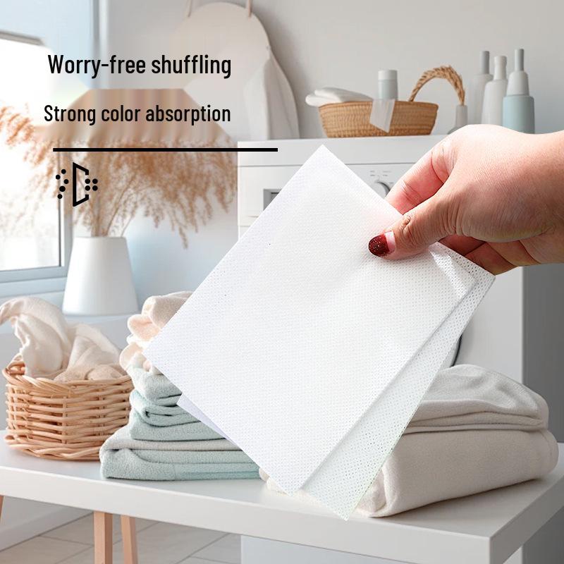 Color-Locking Anti-Bleeding Laundry Sheets: Non-Staining, Color-Absorbing, Perfect for Mixed Loads.