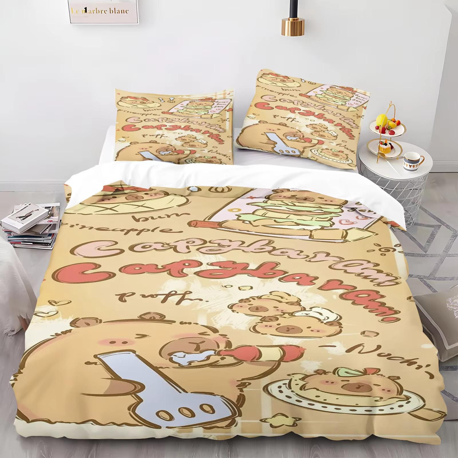 

Capybara Down Comforter Set - Bedding Set - 3 Piece Duvet Cover Set 135*200cm