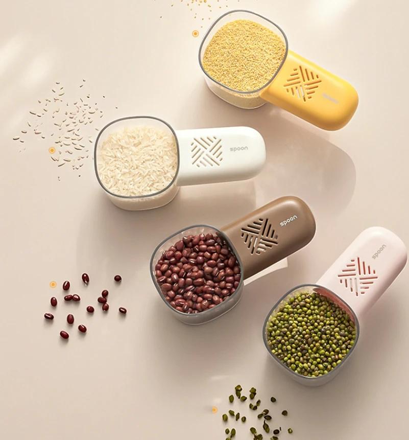 Multi Functional Grain Spoon Household Food Grade Rice Spoon Kitchen Grain Spoon Insect Proof Digging Flour Measuring Rice Spoon