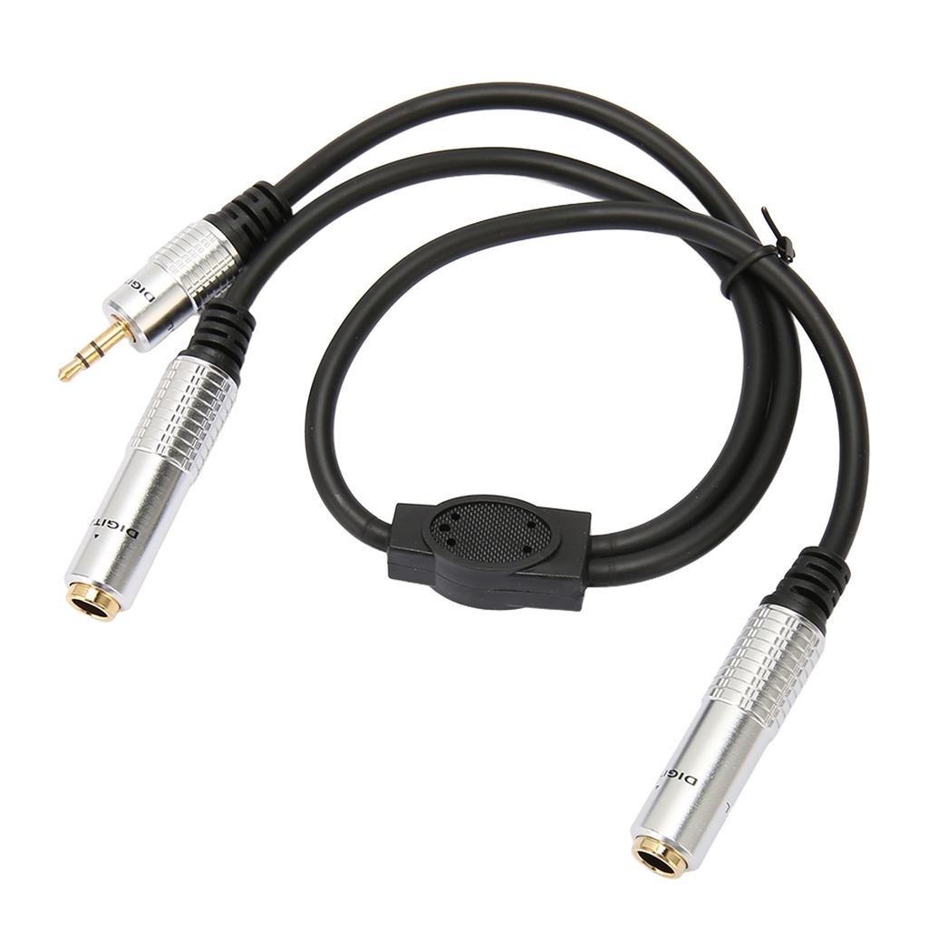 6.35mm Female To 6.35mm Female 3.5mm Male Cable Professional Stereo Sound Adapter for Amplifier Microphone Mixer Speaker
