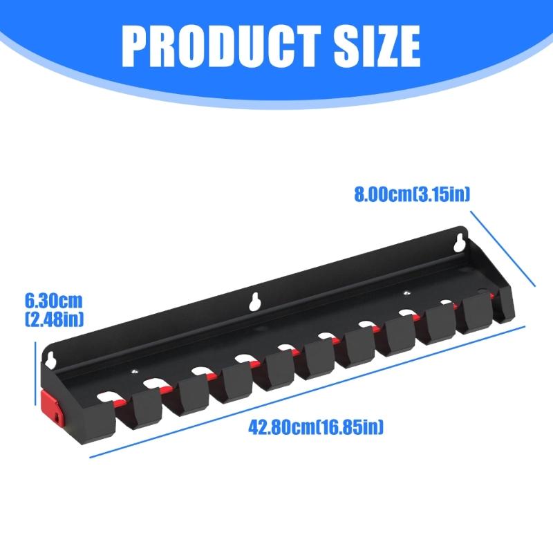 Metal Wall Mounted Tool Storage Rack For Efficient Organization Of Pry And Long Hand Tools In Garage Workshop