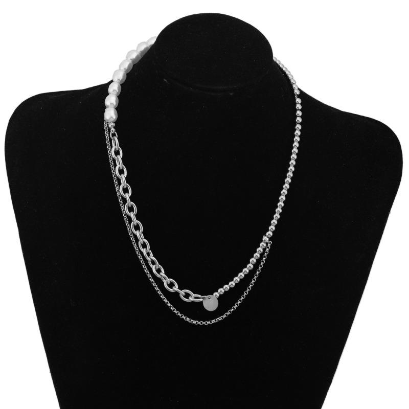 Meier Gold multi-layered necklace - punk hip-hop pendant, unique & chic choker