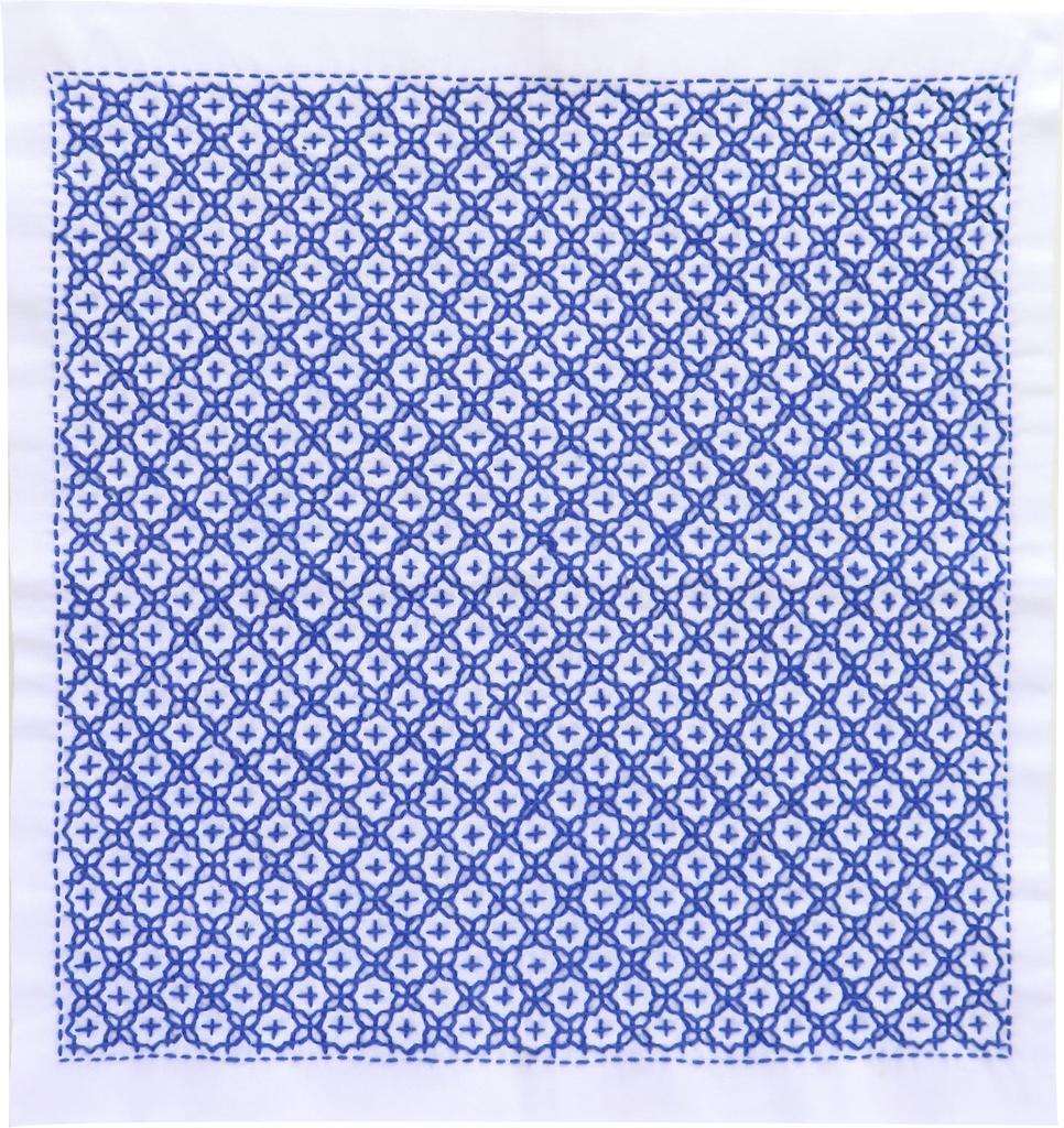 Olympus Sashiko Flower Cross Kit, Single-Stitch Dishcloth, Stitch, SK-294