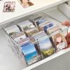 1pc Multifunctional Transparent Black/transparent Acrylic Card Storage Box with 9 Compartments That Can Hold Over 1500 Postcards