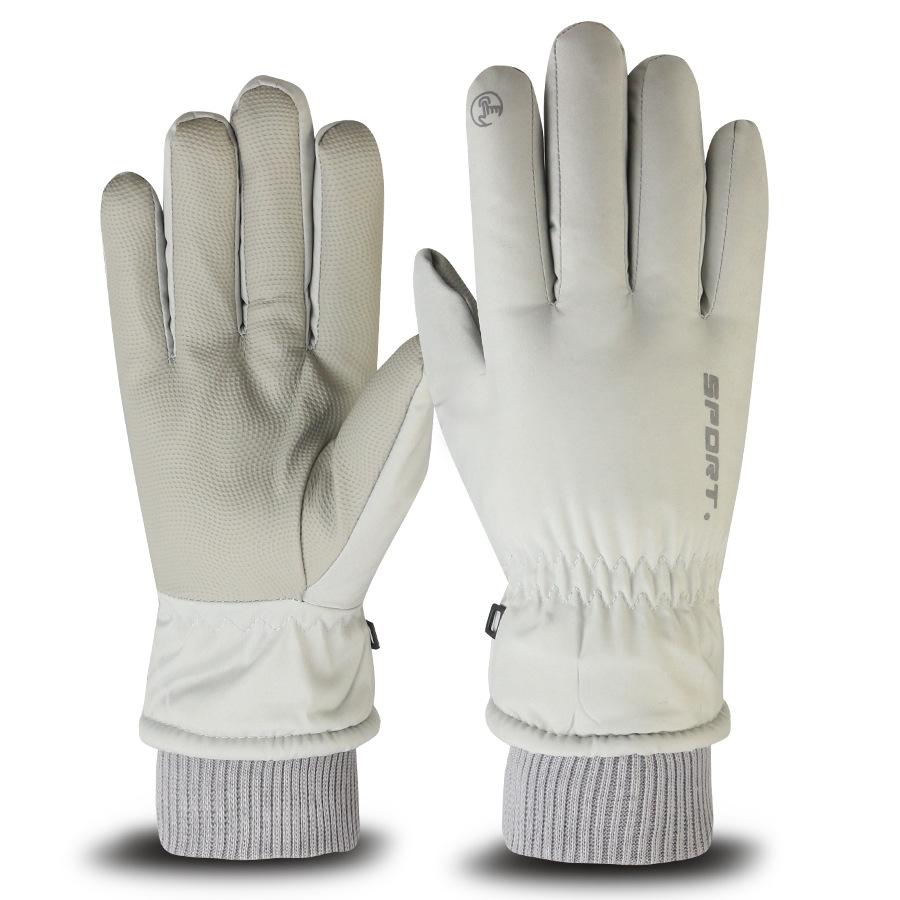 Winter Ski Gloves Touch Screen Women's Fleece Thickened Warm Cycling Electric Car Men's Waterproof Gloves Wholesale