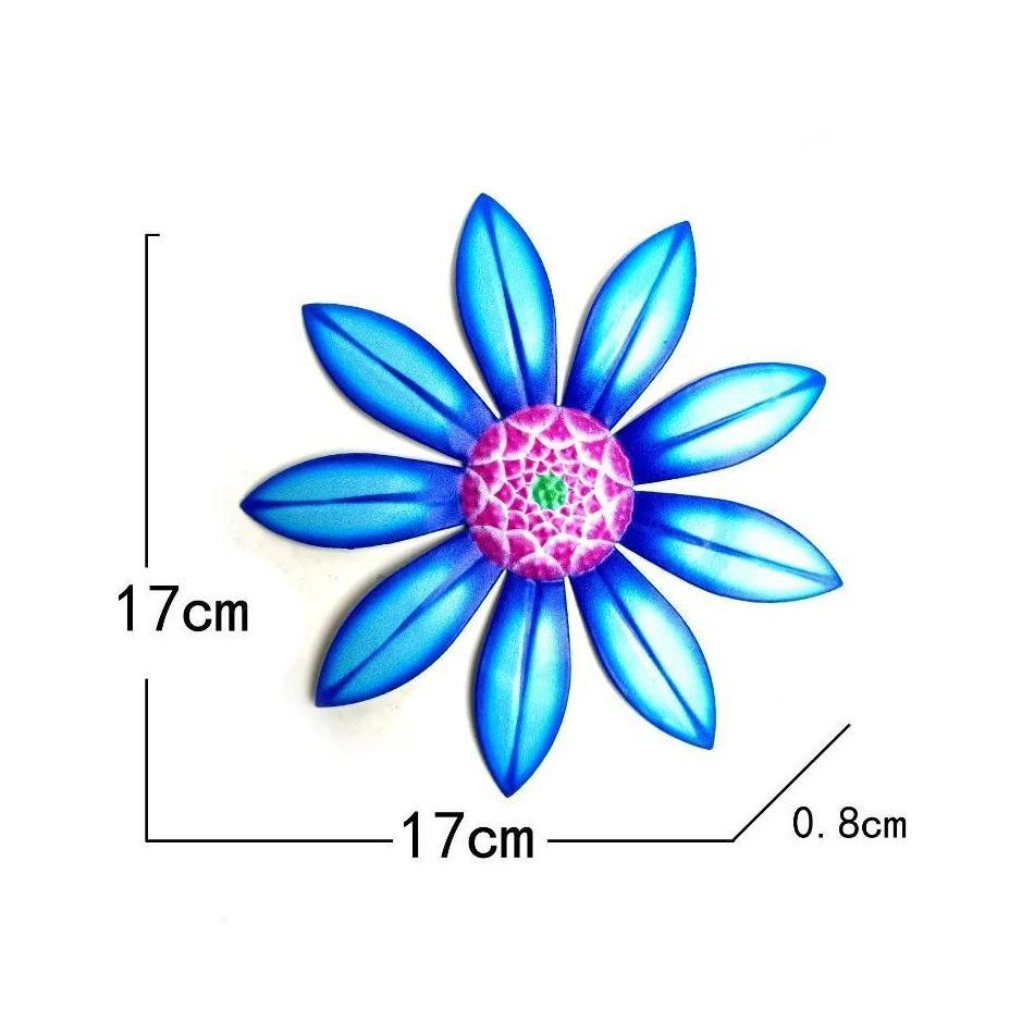4 Colors Optional Metal Flower Wall Decor Art Sculpture Hanging Ornament Aesthetic Home Room Garden Courtyard Decoration Outdoor