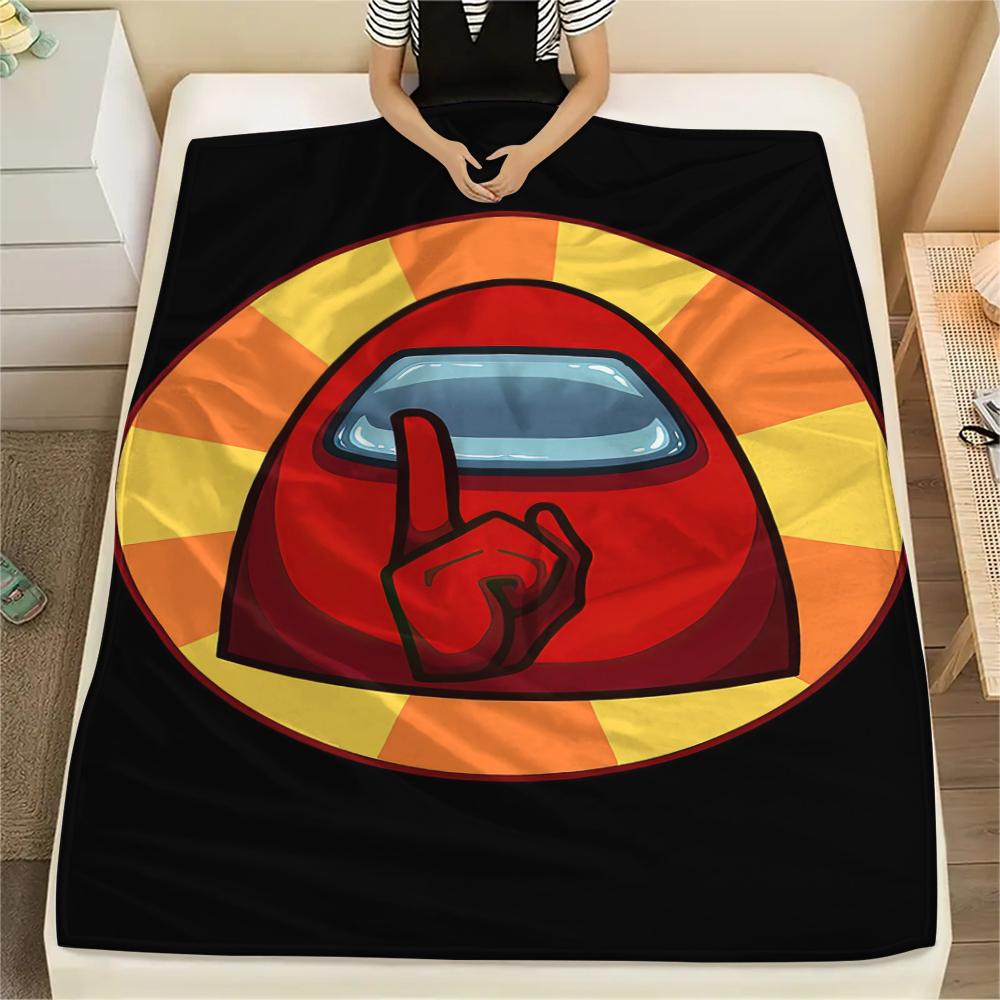 

1pc Among Us Print Flannel Blanket, High quality Comfortable for All Seasons, Home Decor, Warmth and Comfort, Perfect for Christmas Gifts08 80cm x 120cm