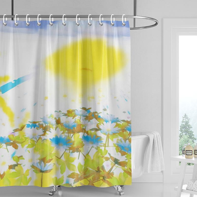 Colorful Chandelier Shower Curtain-Vibrant Multicolor Bulb, Gourmet Waterproof, Artistic Bathroom Decor 180x180cm